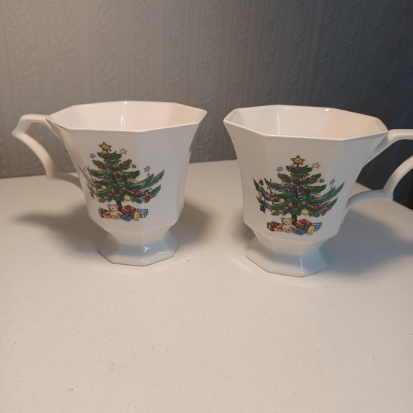 Nikko christmastime set of 2 coffee tea cups fine china - Picture 2 of 9